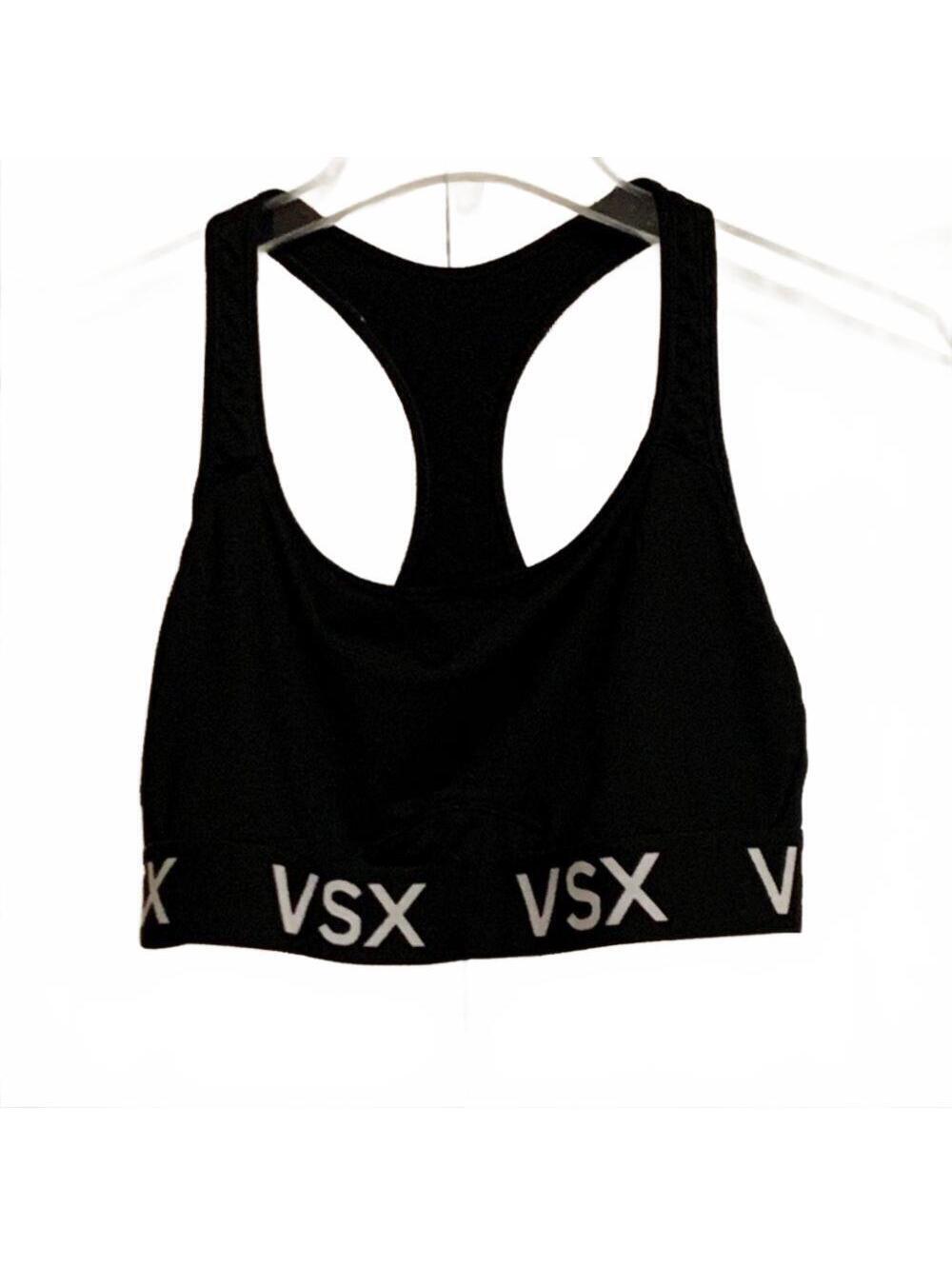 Victoria’s Secret Sport Black White Logo Racerback Sports Bra S